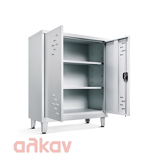 Κοντη Δίφυλλη Μεταλλική Ντουλάπα 100x90x40