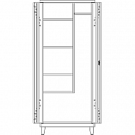 partition type with an upturned corner 