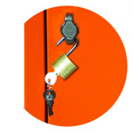 Lock with lock pad insert 