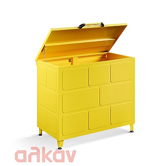 Μεταλλικός Κάδος Ξύλων  85 x 120 x 50