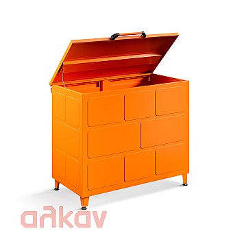 Μεταλλικός Κάδος Ξύλων  85 x 80 x 50