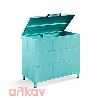Μεταλλικός Κάδος Ξύλων  85 x 60 x 50