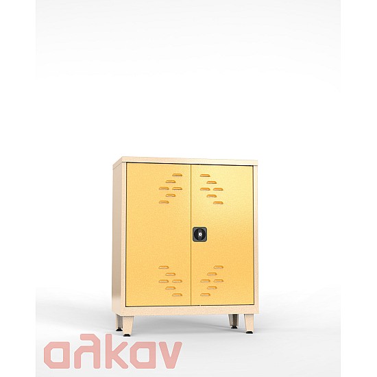 Κοντη Δίφυλλη Μεταλλική Ντουλάπα 100x90x40