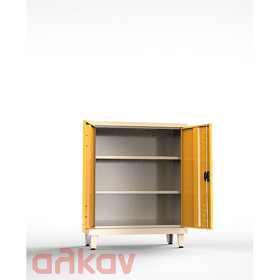 Κοντη Δίφυλλη Μεταλλική Ντουλάπα 100x90x40