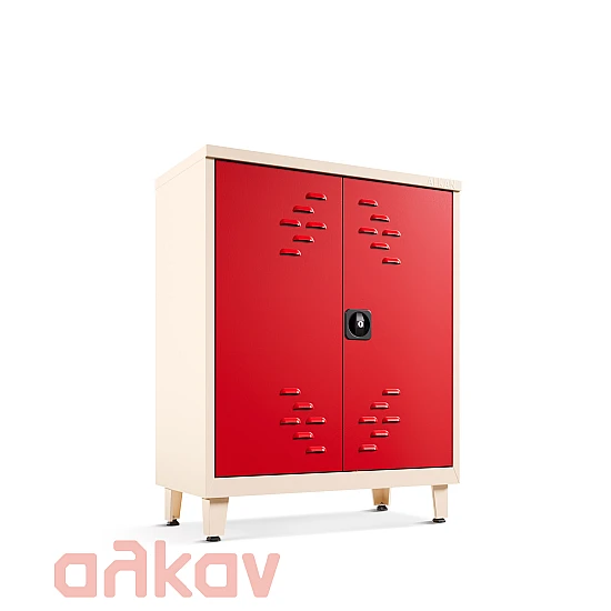 Κοντη Δίφυλλη Μεταλλική Ντουλάπα 100x100x40