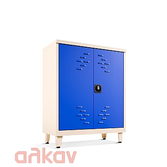 Κοντη Δίφυλλη Μεταλλική Ντουλάπα 100x80x40