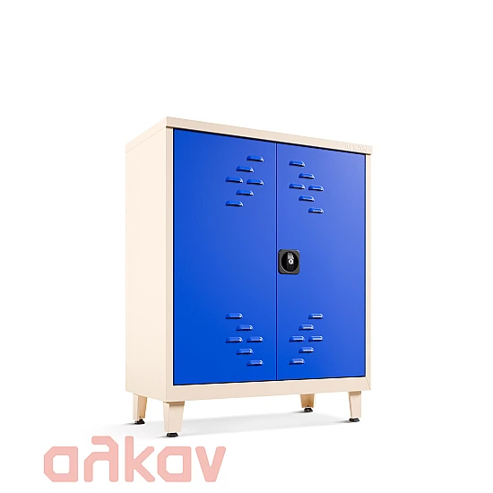 Κοντη Δίφυλλη Μεταλλική Ντουλάπα 100x80x40