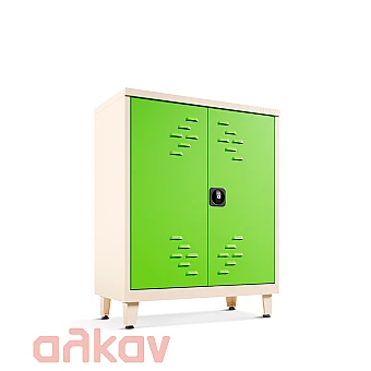 Κοντη Δίφυλλη Μεταλλική Ντουλάπα 100x90x40