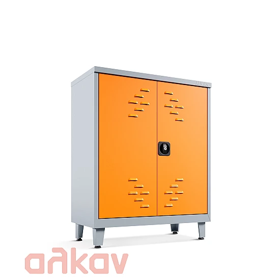 Κοντη Δίφυλλη Μεταλλική Ντουλάπα 100x70x40