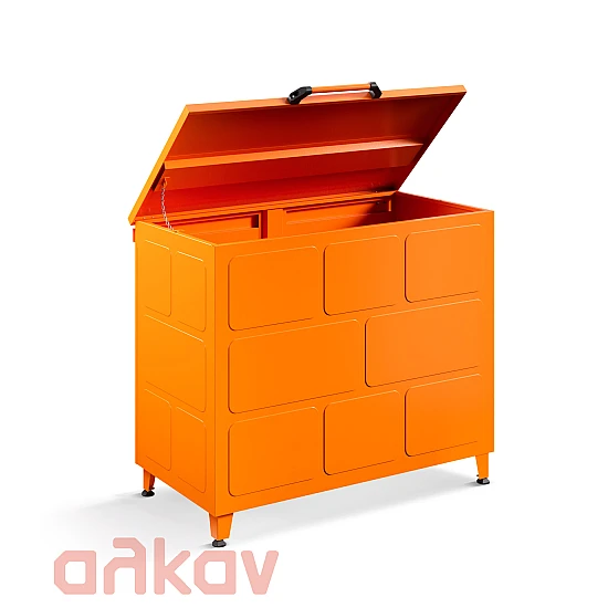 Μεταλλικός Κάδος Ξύλων  85 x 80 x 50