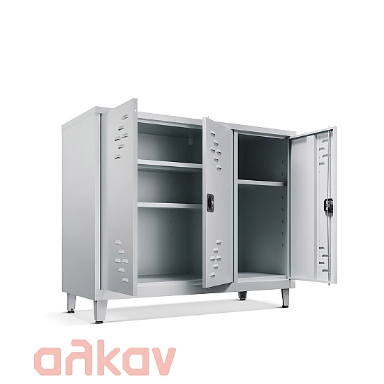 Τριφυλλη Μεταλλική Ντουλάπα Εξωτερικού Χώρου 100x120x40