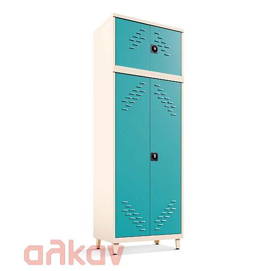 Metal outdoor rug cabinet 240 x 62 x 50